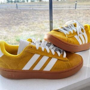 Adidas Yellow Grand Court Sneakers